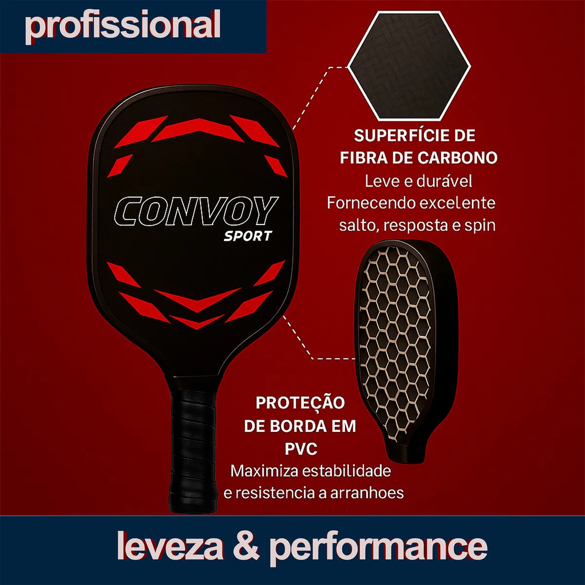 Kit Raquete Pickleball Profissional 2