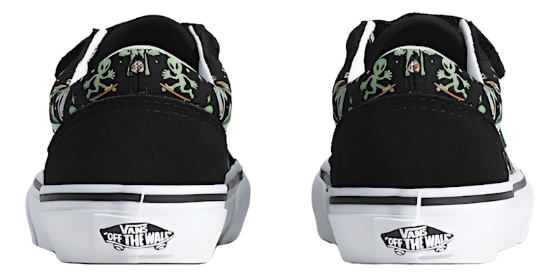 Tênis Old Skool Kids Glow Cosmic Cruisers Black Green Infantil 5