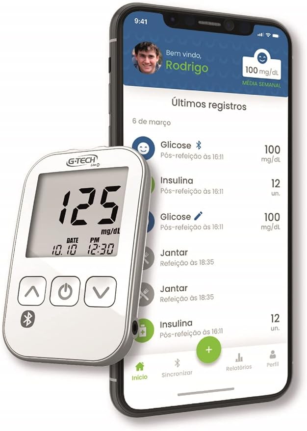 Medidor de Glicose G-Tech Lite Smart 1