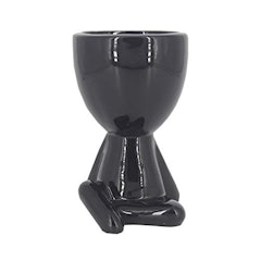 Vaso Decorativo Robert Plant Perna Cruzada Mãos no Chão Preto