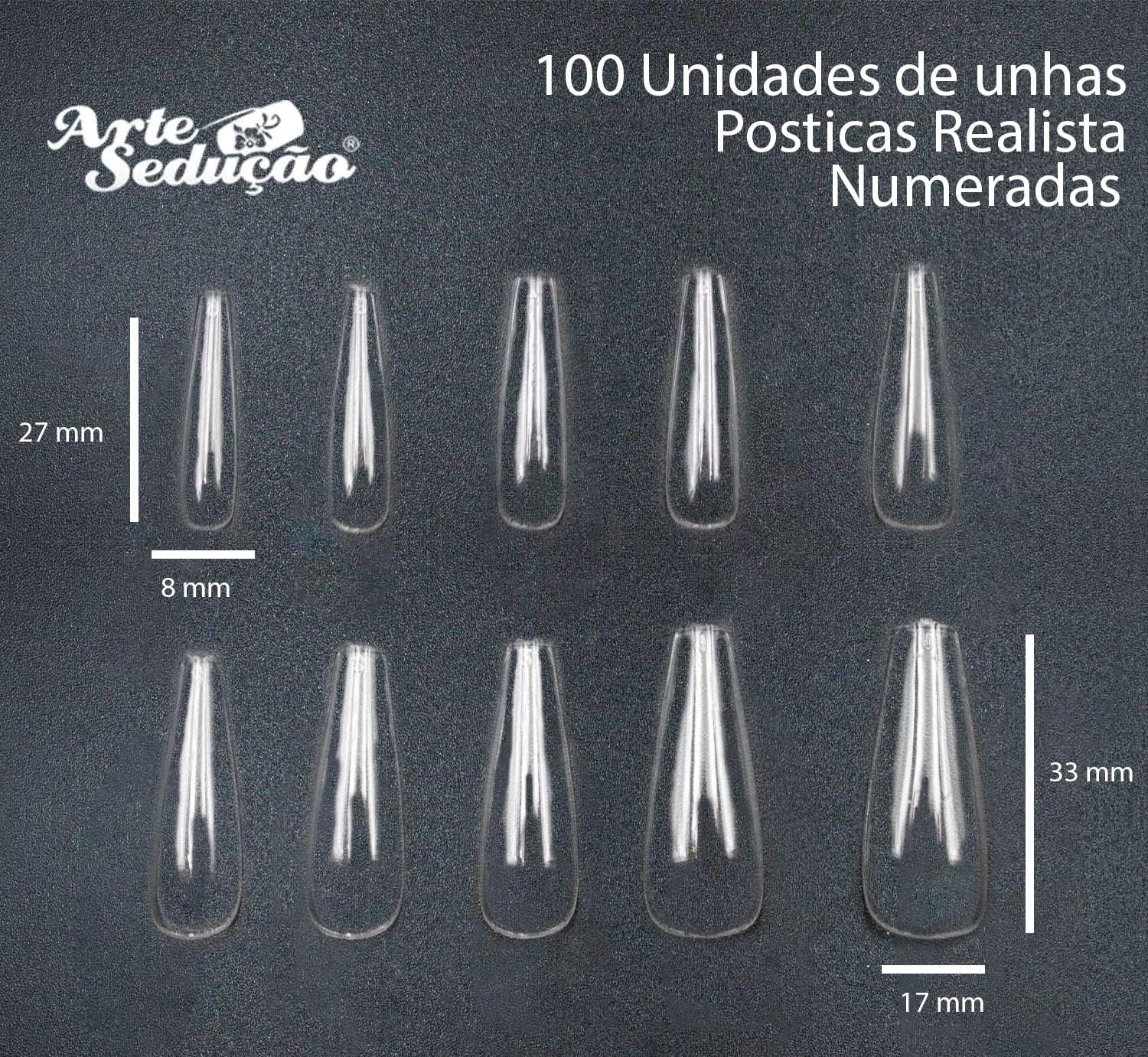 Unhas Postiças Realista Transparente 3