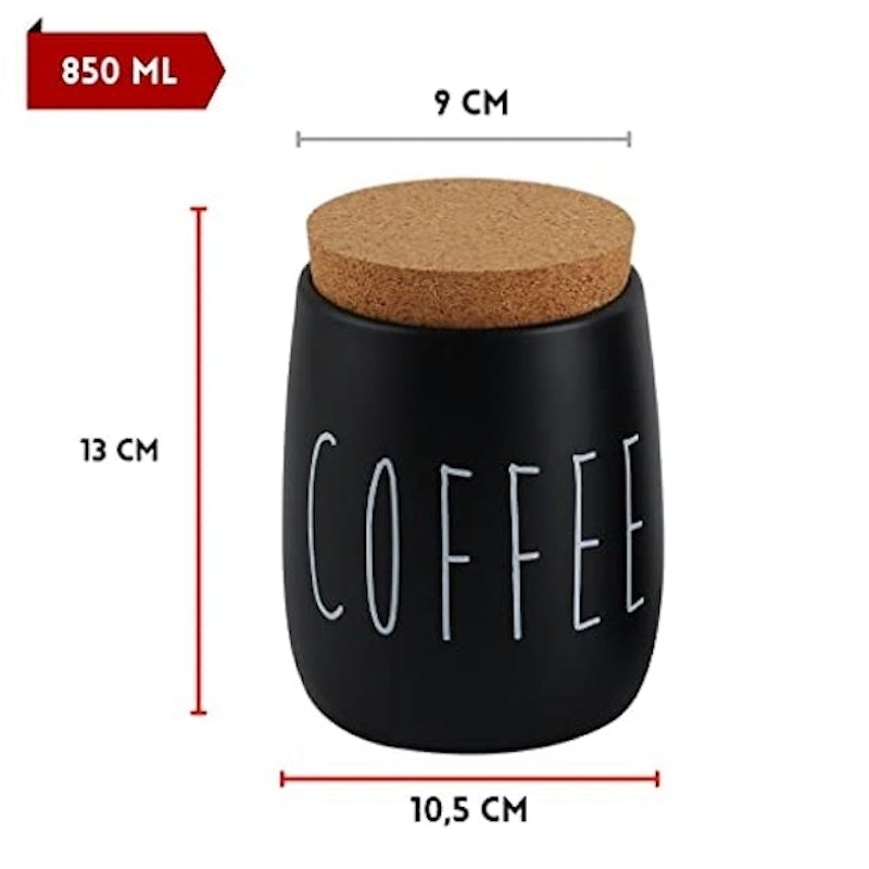 Lata Hermética para Café de Metal com Tampa de Cortiça Oak 3