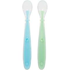 Kit Colher Silicone Azul e Verde
