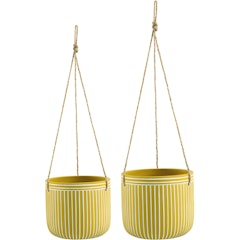 Kit Cachepot Pendente Em Cimento