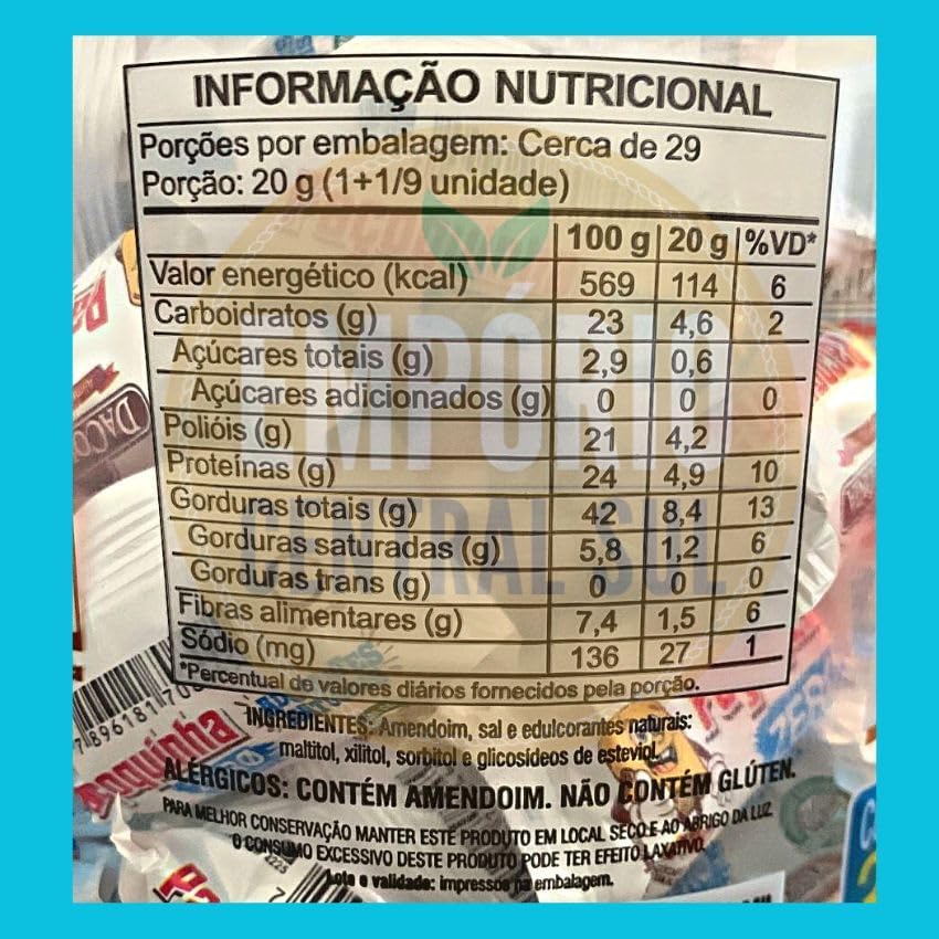 Paçoca Rolha Zero Açúcar DaColônia 4