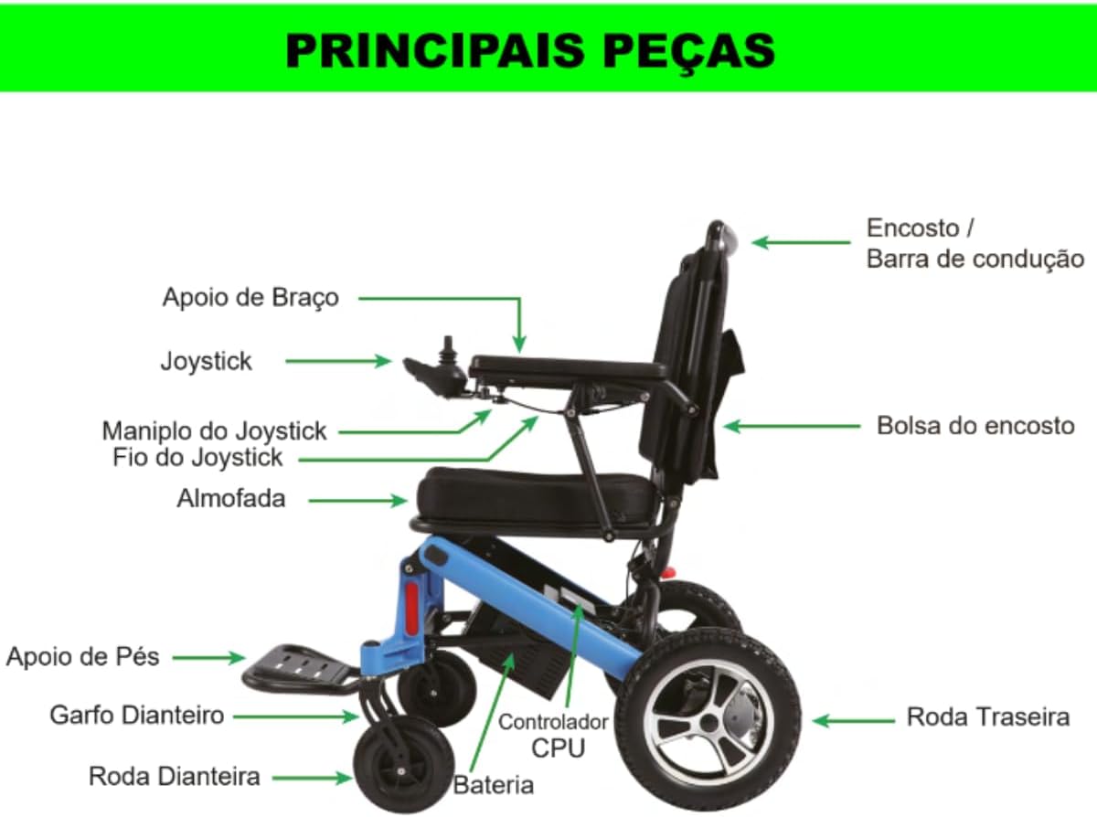 Cadeira de Rodas Motorizada Elétrica Dobravel Compacta Pop 4