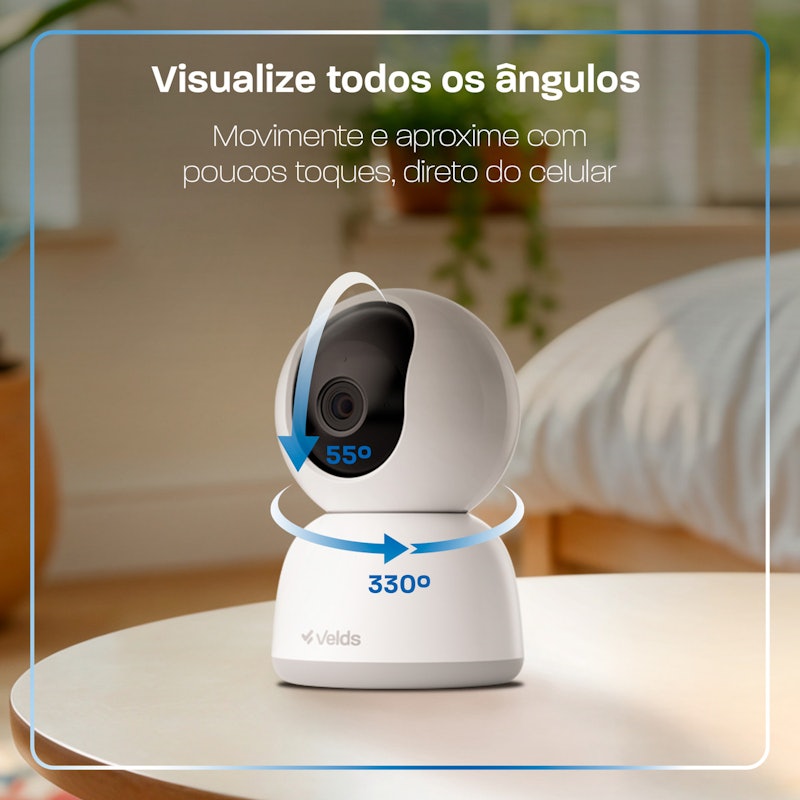 Câmera 360° Wi-Fi Full HD 3