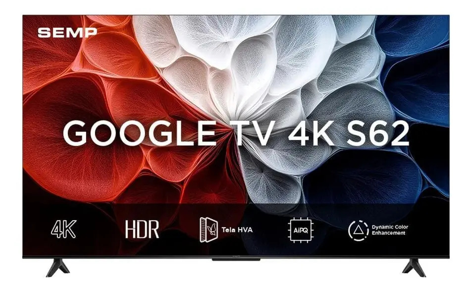 Semp Smart TV 55 Polegadas S62 4K UHD Google TV 3