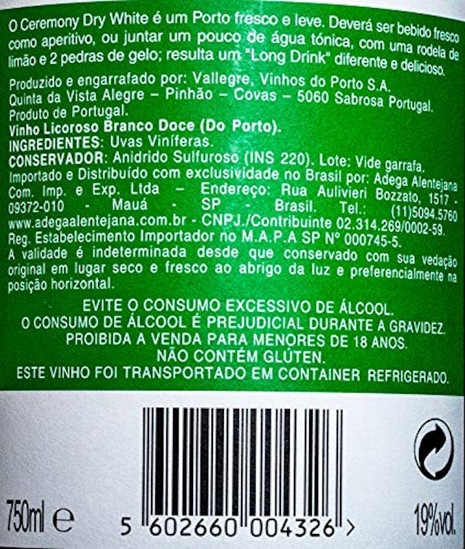 Vinho do Porto Ceremony White Branco 2