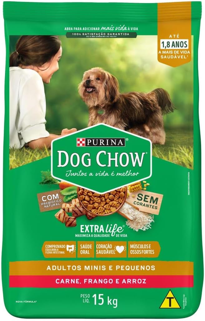 Dog Chow Ração para Cães Adultos Minis e Pequenos 1