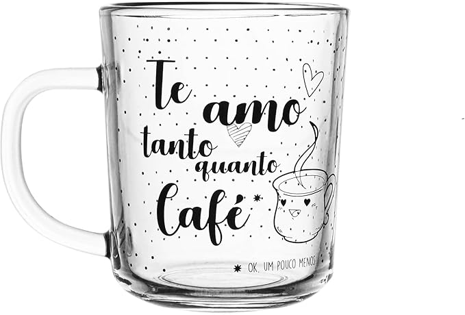 Conjunto 2 Canecas de Vidro Te Amo 2