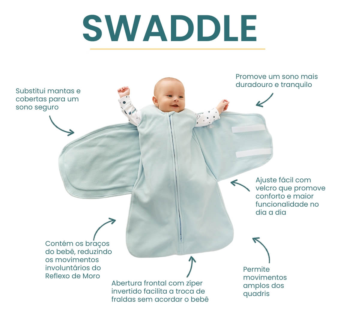 Saco de Dormir Swaddle em Algodão Egípcio 2