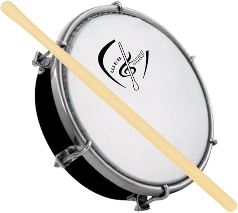 Tamborim 6" ABS Pele Leitosa com Baqueta e Chave de Afinação 1