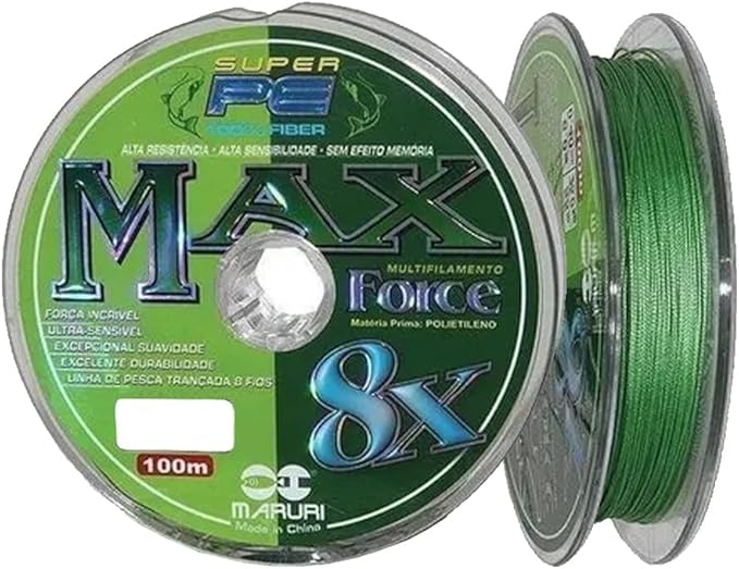 Linha de Pesca Multifilamento Max Force 8X Verde Carretel 3
