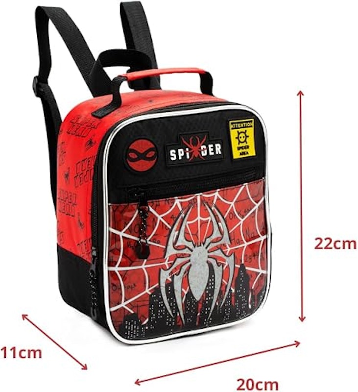 Kit Mochila Escolar Infantil com Rodinhas Spider 3 em 1 – Mochila + Lancheira Térmica + Estojo 4