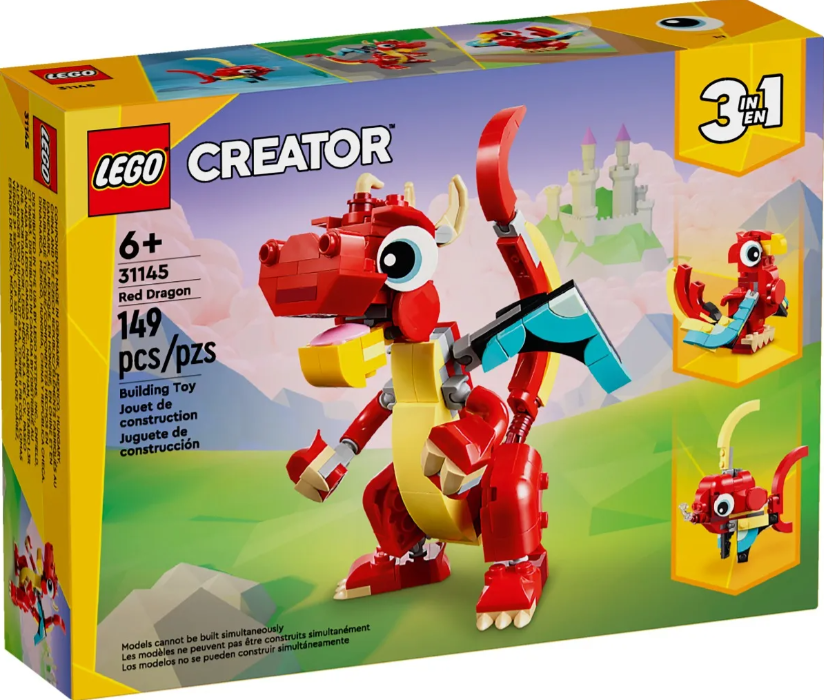 Creator 3 em 1 - Dragão Vermelho 3