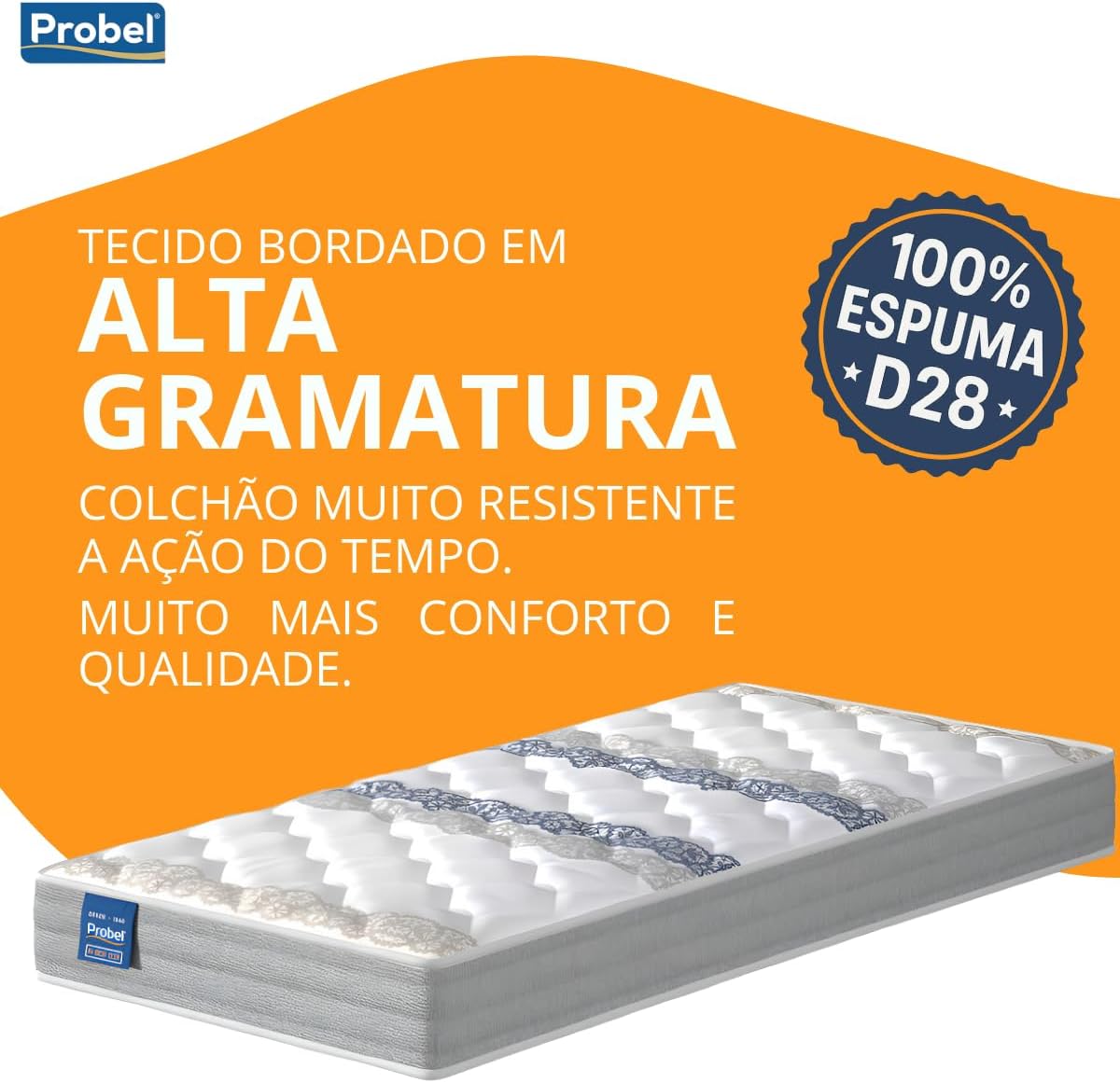 Colchão Solteiro Probel a Vácuo D28 Night and Day in Box 5