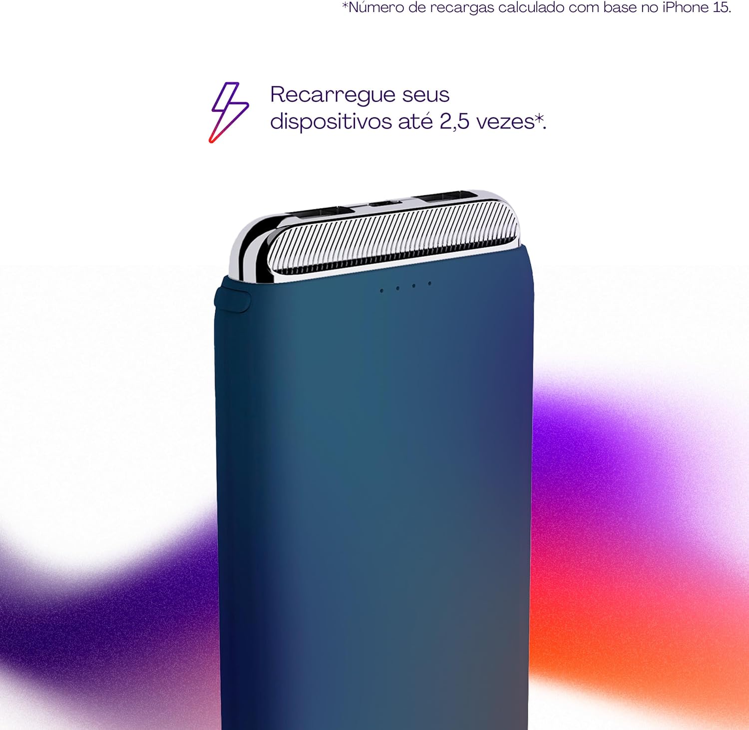 Carregador Portátil Azul – 12000 mAh 4