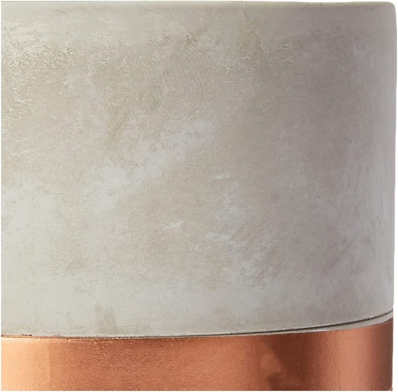 Vaso Branco E Cobre Em Cimento 2