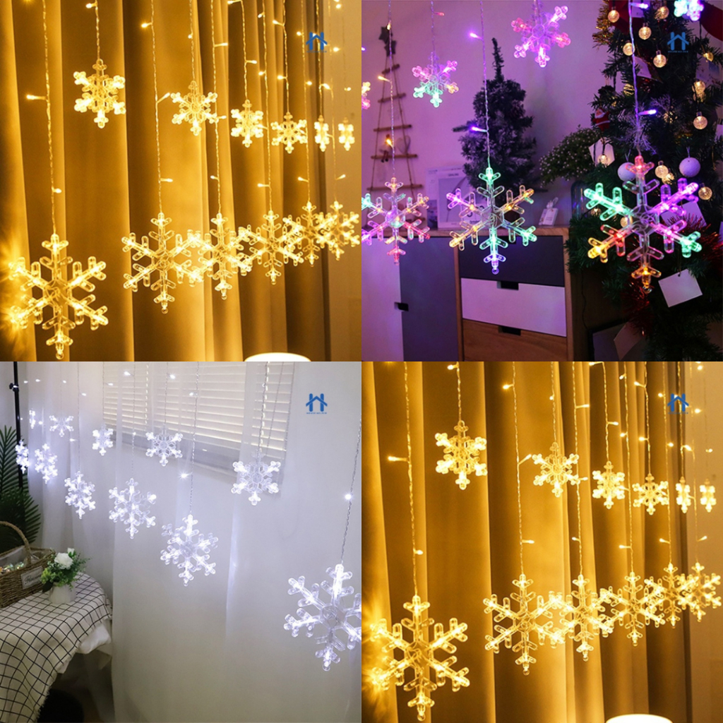 Cascata com Flocos de Neve de LED 3