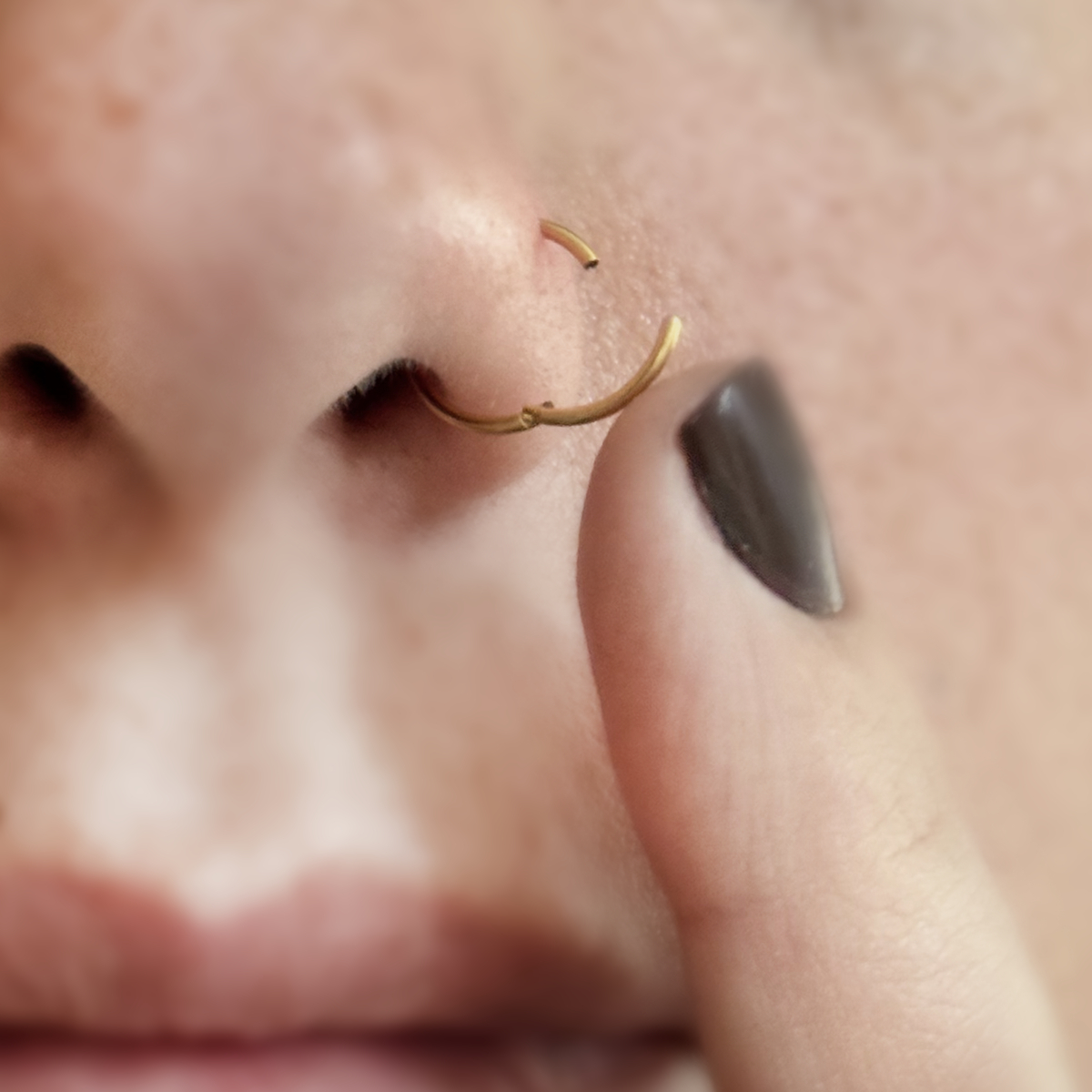 Piercing Argola Clicker Nariz Fininha Aço Fácil Colocação 2