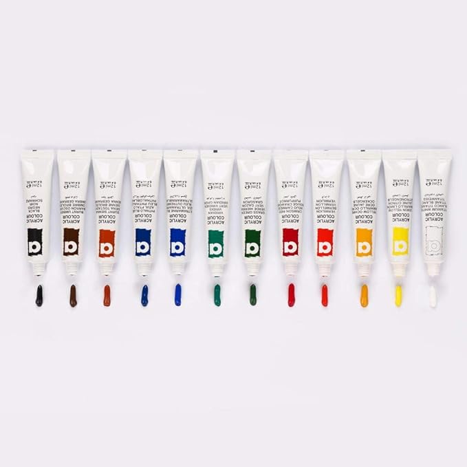 Kit Tinta Acrilica Sinoart 12 Cores 3