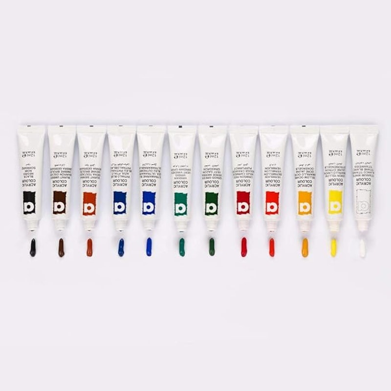 Kit Tinta Acrilica Sinoart 12 Cores 3