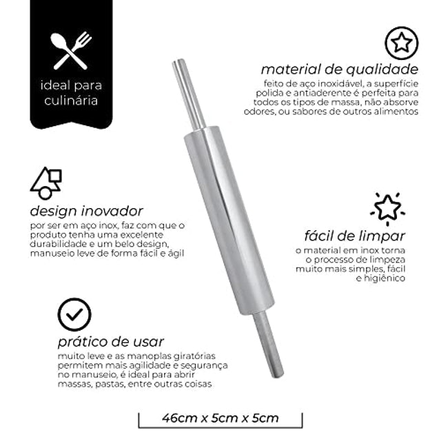 Rolo de Massa Inox 4