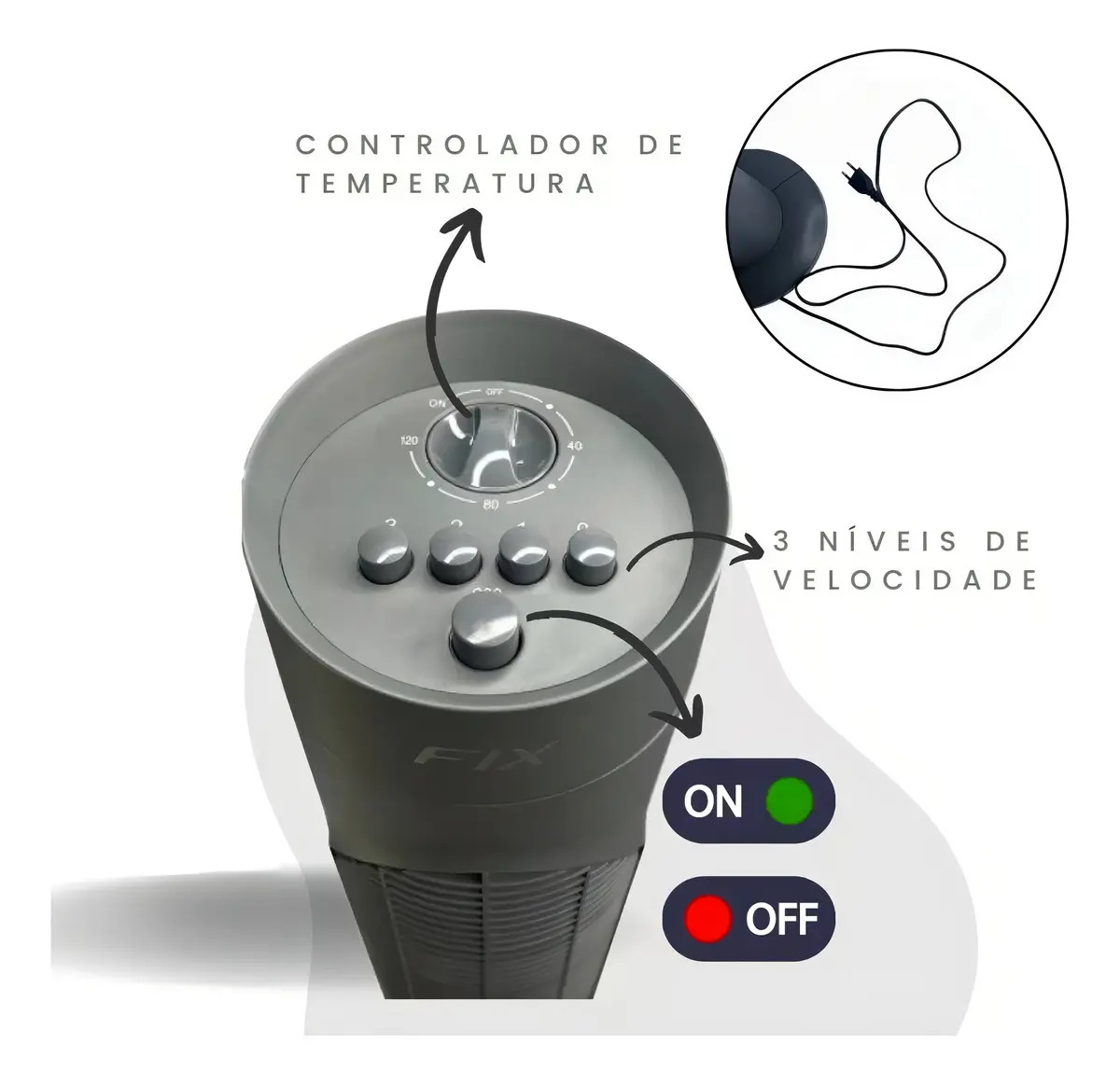 Ventilador Torre Fix 2