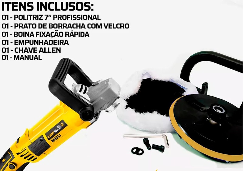 Politriz Angular Automotiva 7" 2