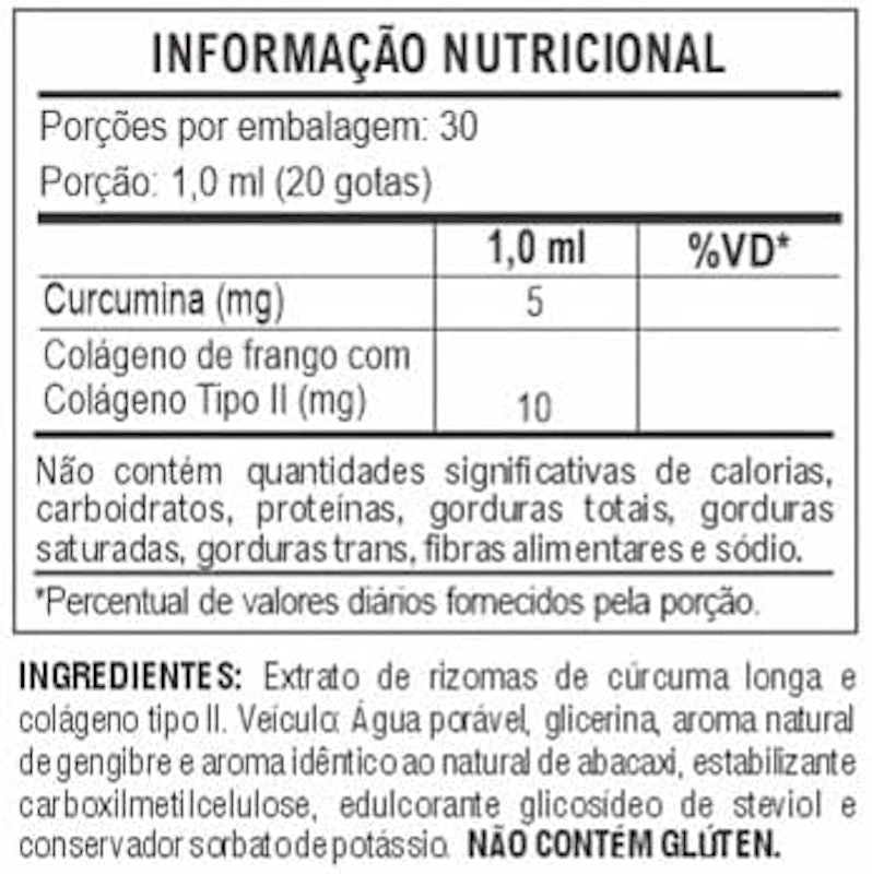 Curcumina 95% com Colágeno Tipo II Gotas NutriSalus 4