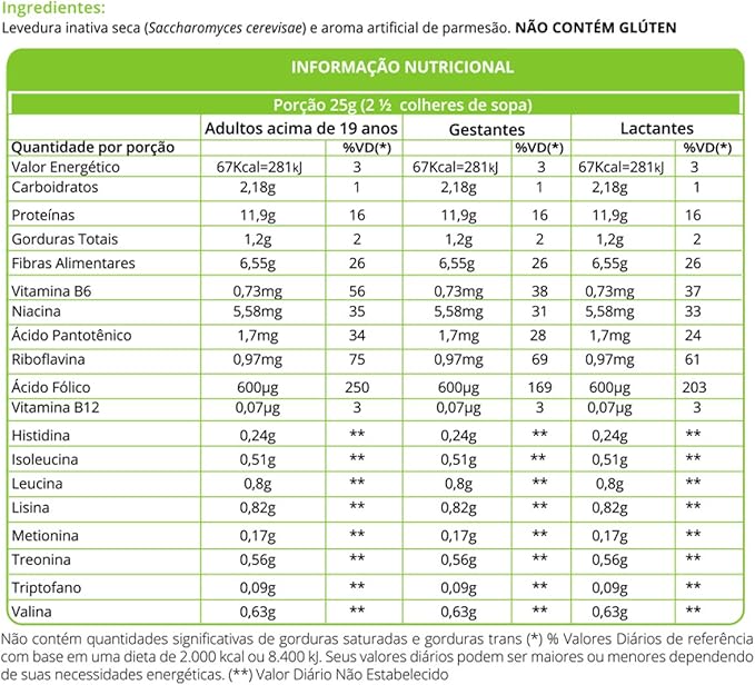 Levedura Nutricional Parmesão Free 2