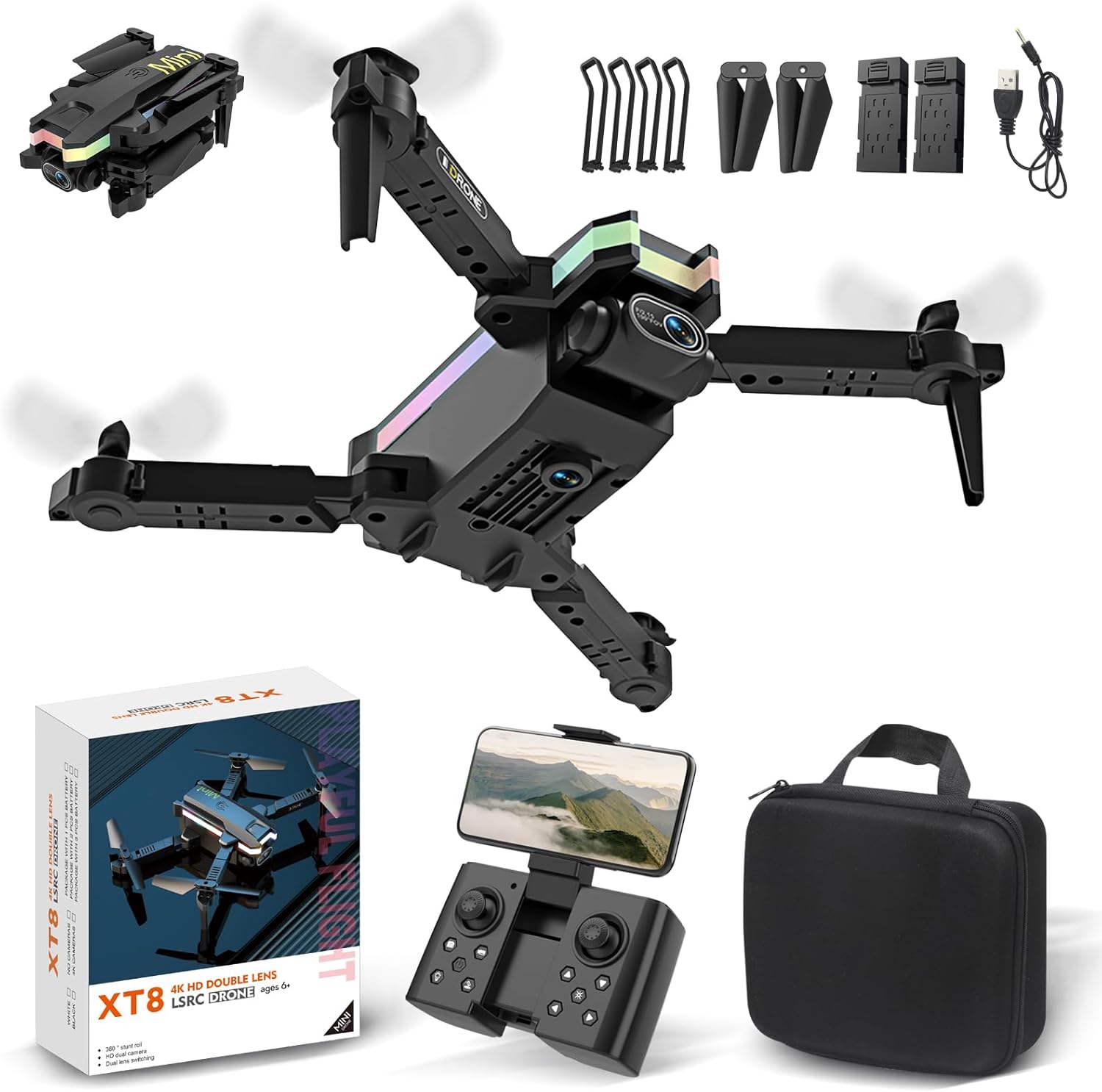 Mini Pro Drone com Câmera 4K 1