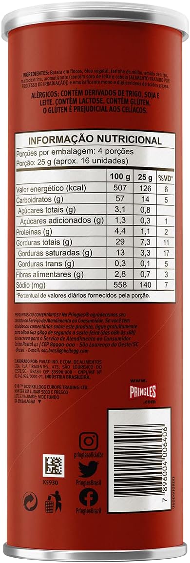 Salgadinho Batata Frita Pringles Churrasco 2