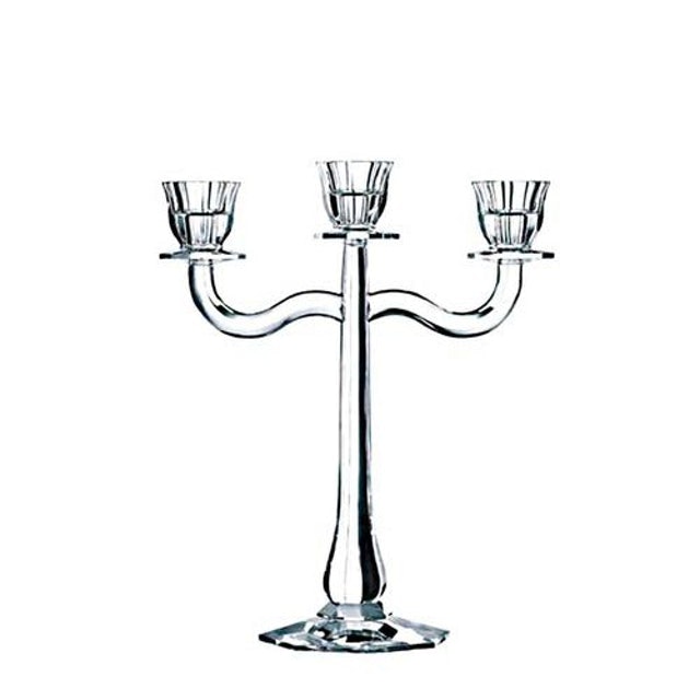 Castiçal 3 Velas Ravello Cristal  1