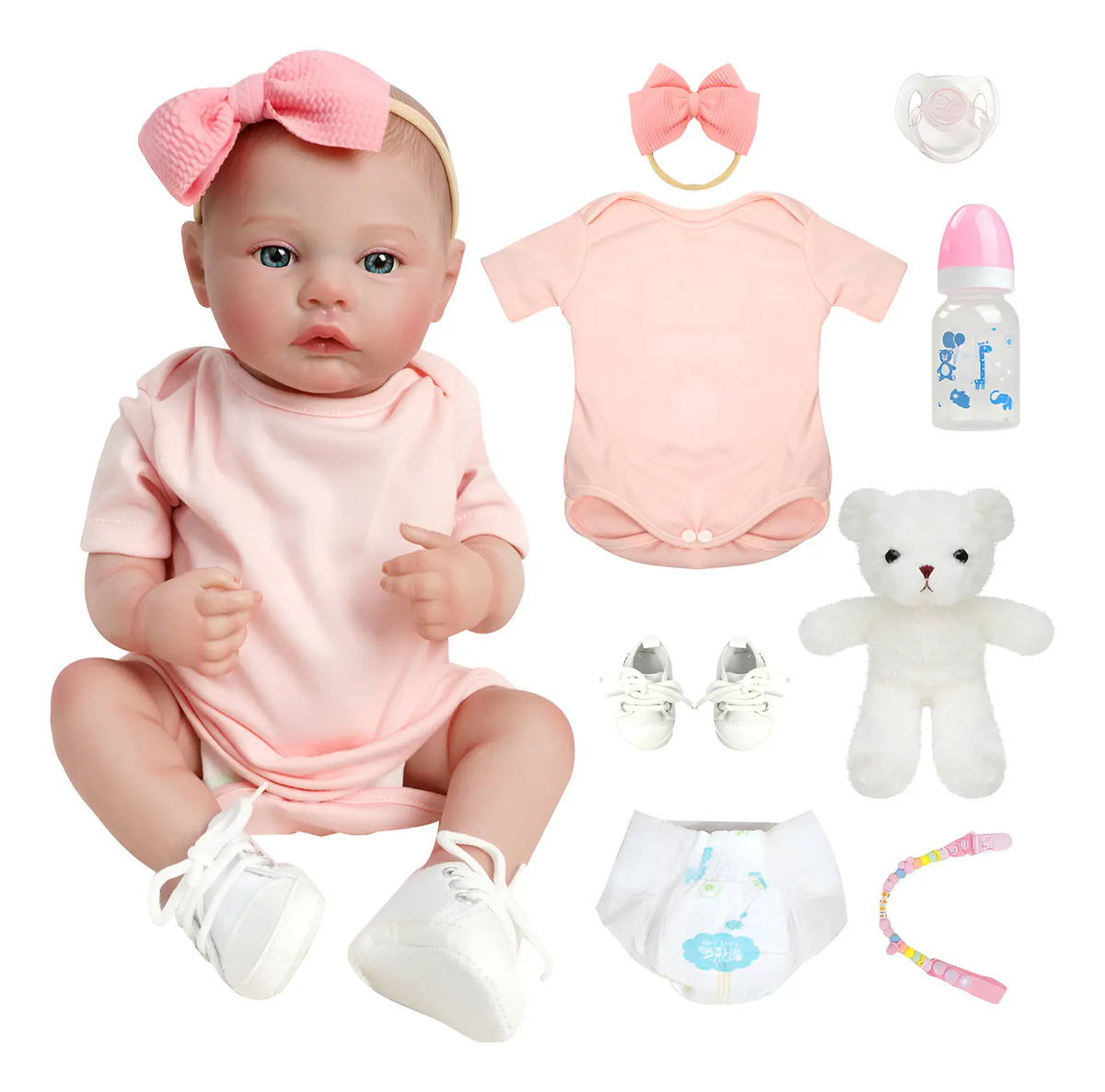 Brastoy Pintada Bebê Reborn Boneca Realistic Silicone 5