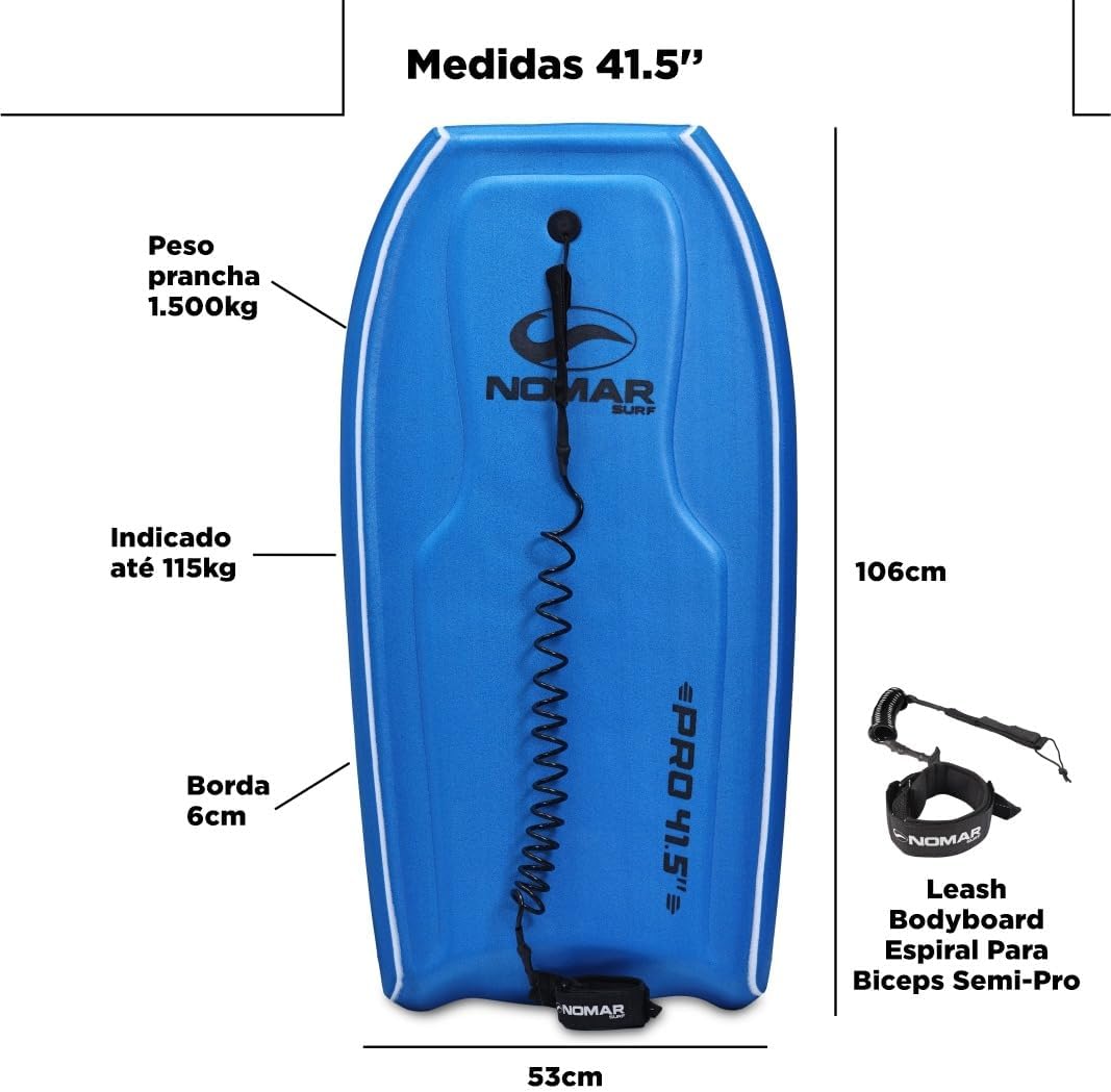 Prancha Bodyboard Extreme Bat Pro 41.5 com Leash 3