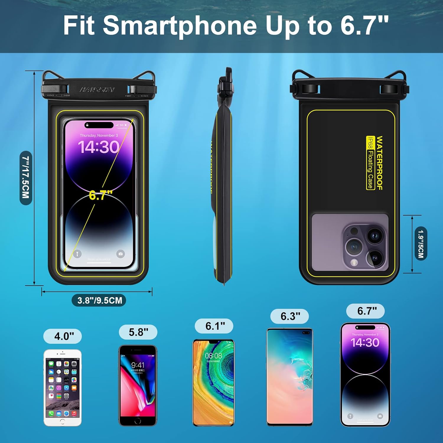 Capa à Prova D'Água para Celular Até 6,7" 2