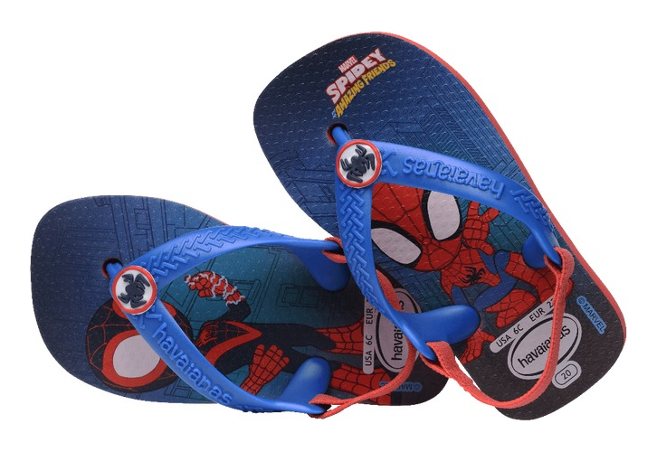 Chinelo Havaianas Baby Marvel Homem Aranha Vermelho 2