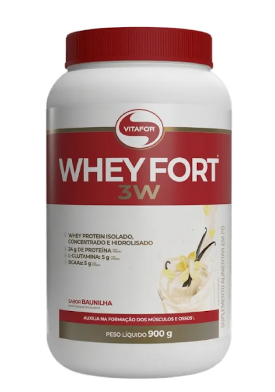 WHEY FORT 3W 900 g Baunilha 4