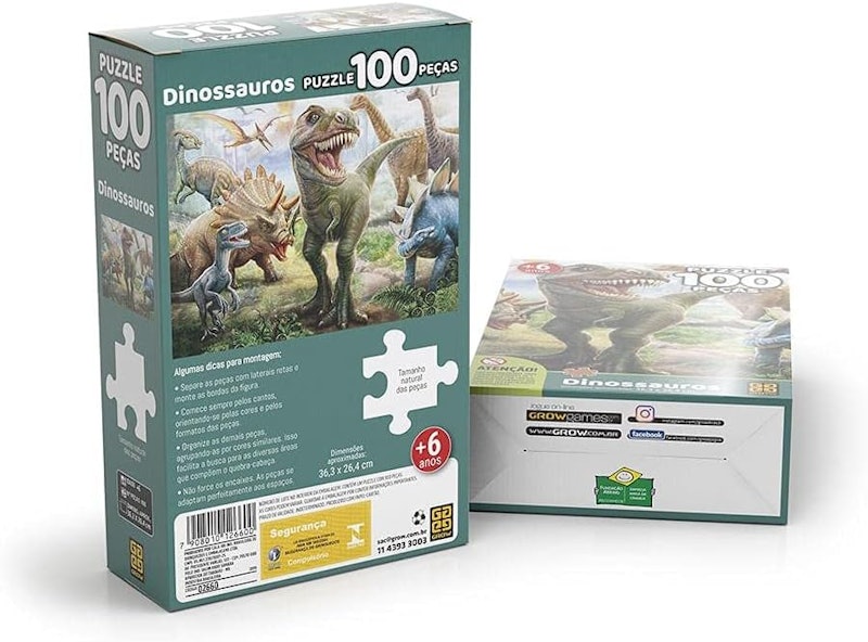 Puzzle 100 Peças Dinossauros 3