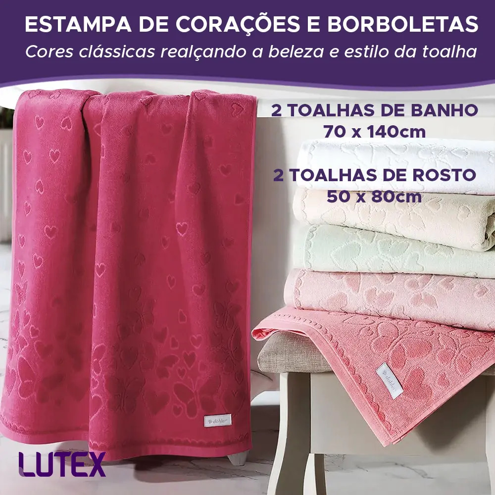 Toalha de Banho Döhler Romance 4