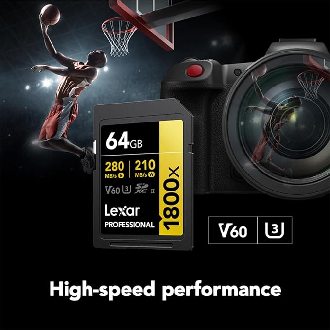 Cartão de Memória Lexar Professional 1800x SDXC UHS-II Card GOLD Series 3