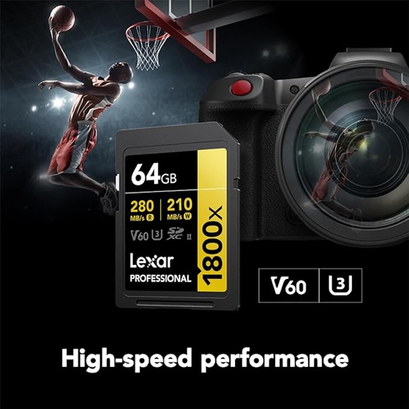 Cartão de Memória Lexar Professional 1800x SDXC UHS-II Card GOLD Series 3