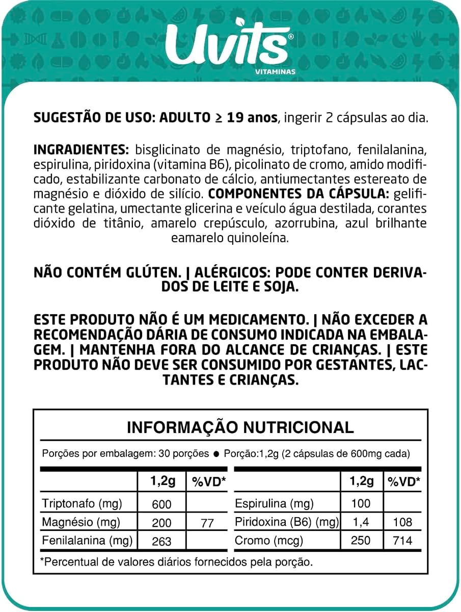 Triptofano + Picolinato de Cromo 2