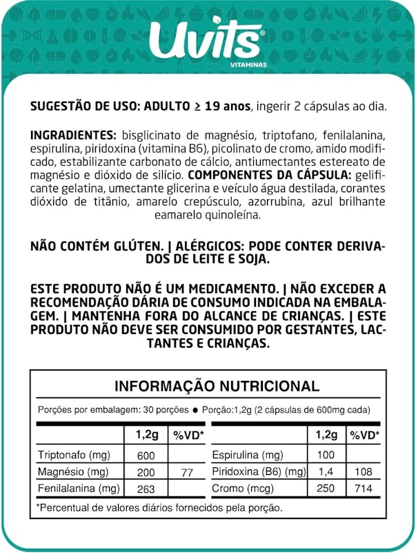 Triptofano + Picolinato de Cromo 2