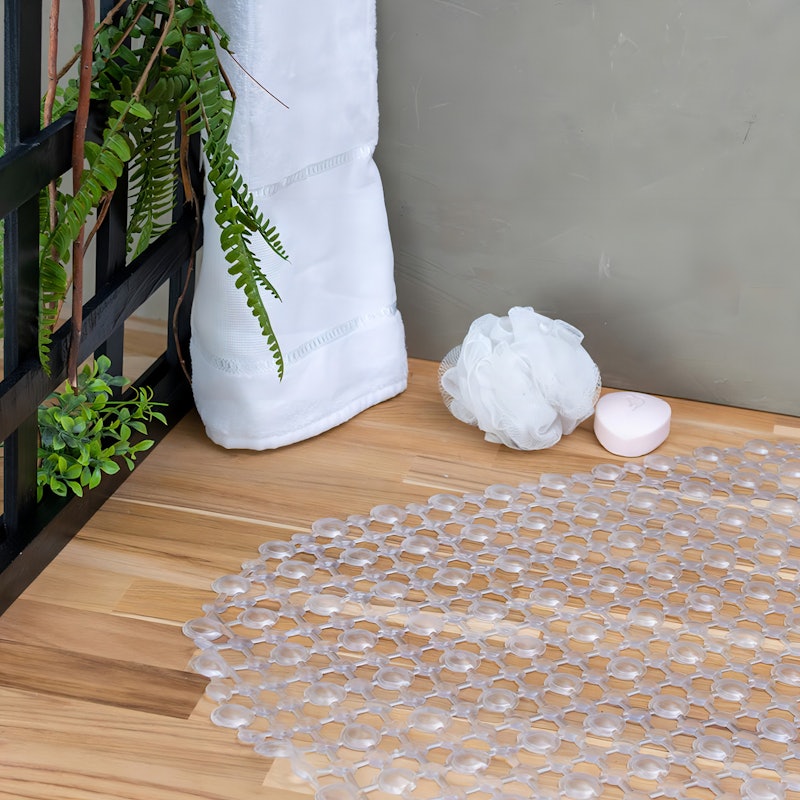 Tapete de PVC Retangular com Antiderrapante para Banheiro 63 x 35 cm 4