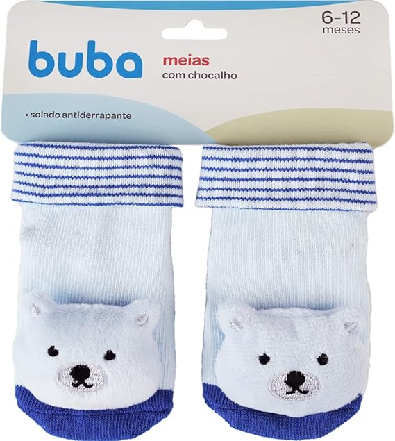 Meias Antiderrapantes com Chocalho Urso 3