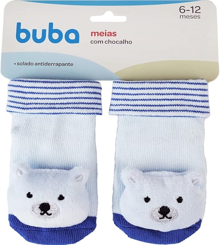 Meias Antiderrapantes com Chocalho Urso 3