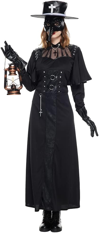 Fantasia Feminina de Médico da Peste para Halloween 1